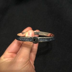Sparkly Blue and Silver Coach Bracelet